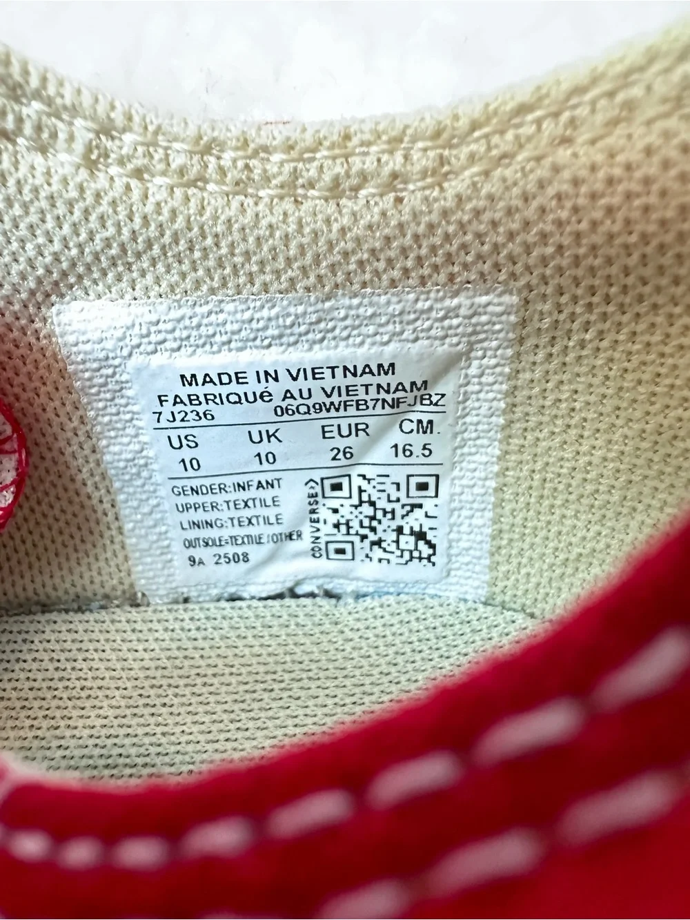 Red Baby Converse Sneakers
